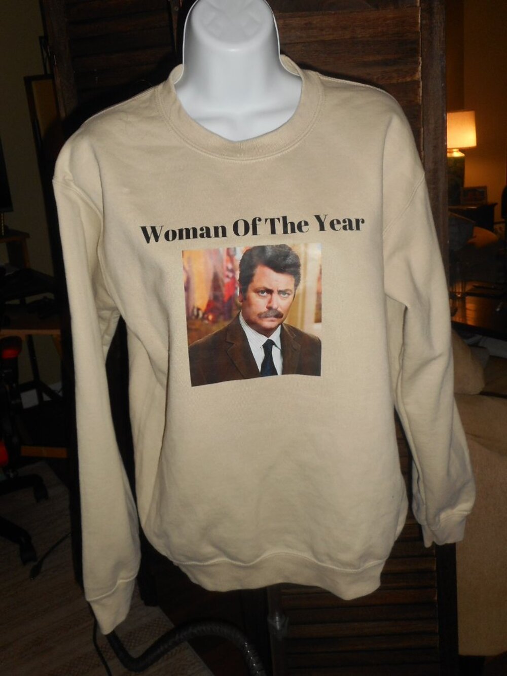Parks & Rec Ron Swanson Women of the Year sweatshirt, Small